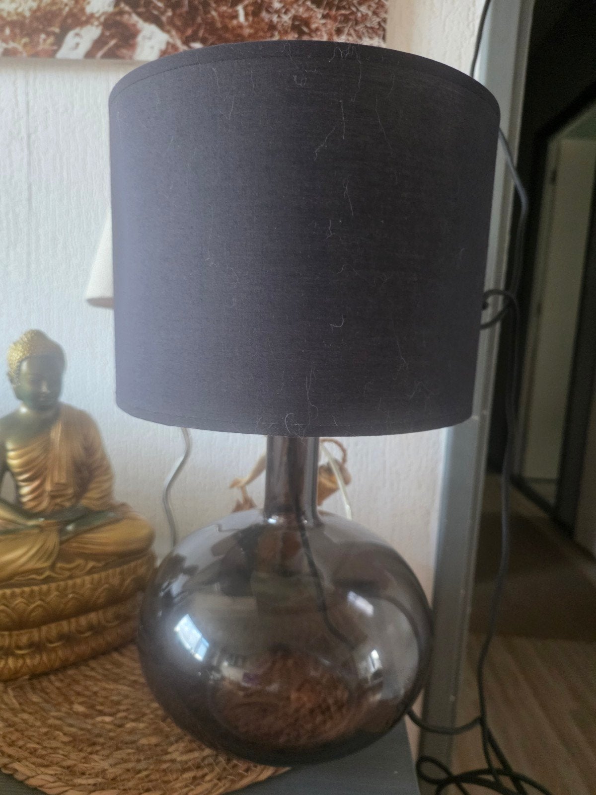Vintage IKEA LJUSÅS YSBY/UVÅS Tafellamp  Anne Nilsson Design, Gebruikt, Vintage, Met kap, Zwart