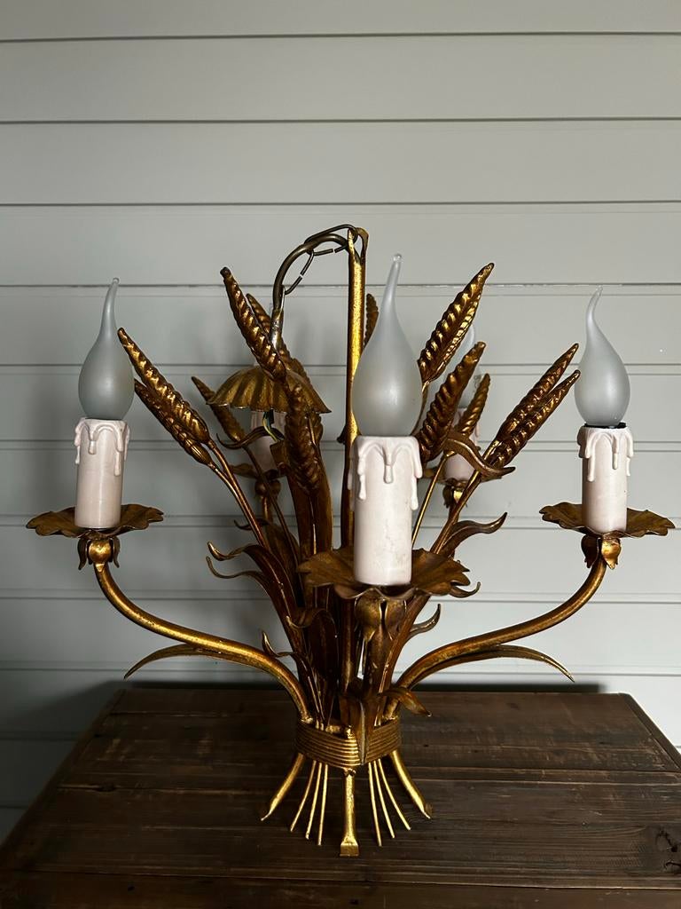Hollywood Regency hanglamp van Hans Kögl, jaren '60, Ophalen of Verzenden, Gebruikt, Metaal, 50 tot 75 cm