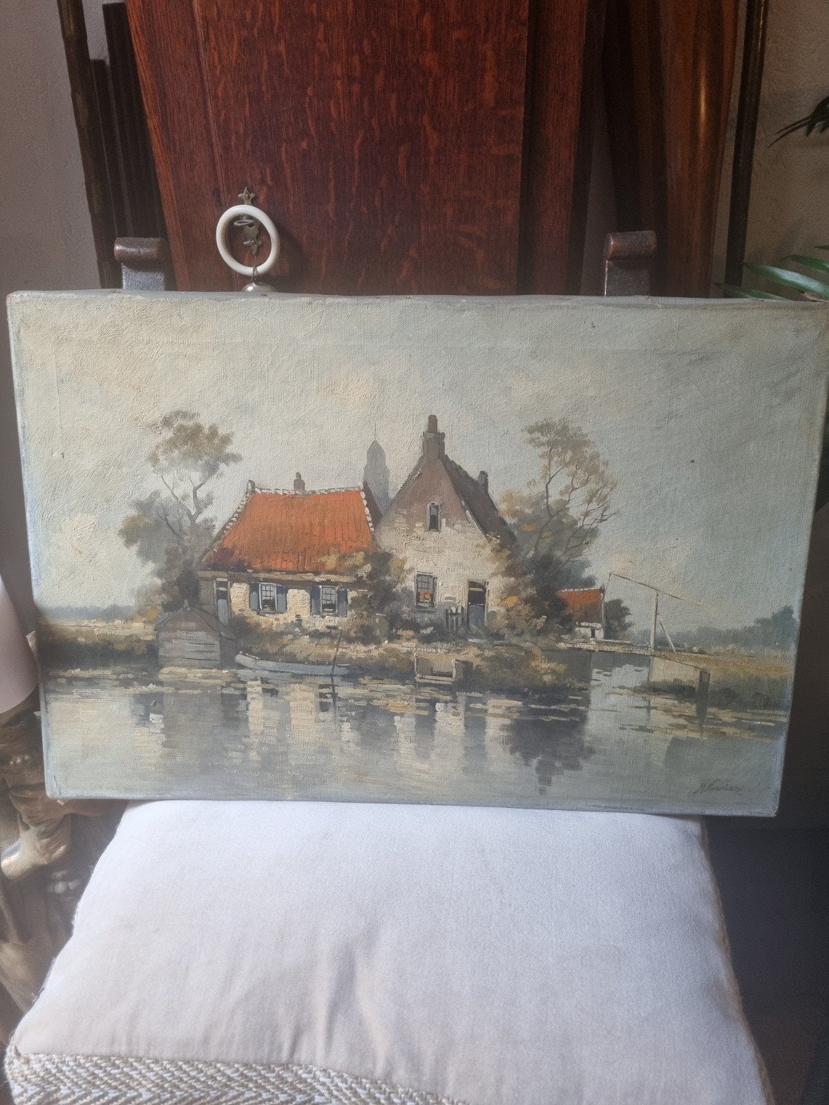 Olieverf schilderij Boerderij H Noordam, Ophalen