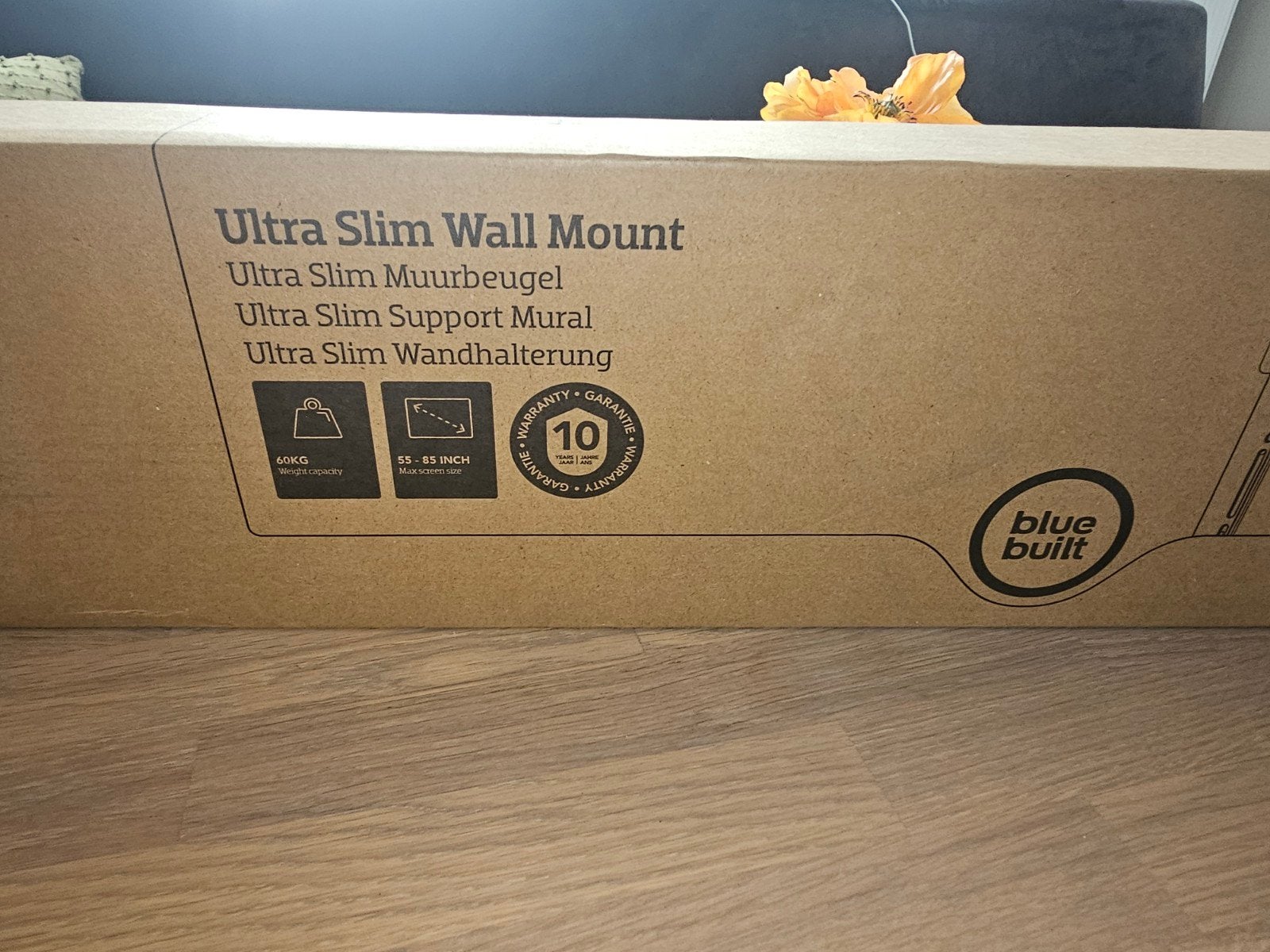 BlueBuilt Ultra Slim Muurbeugel 55"-85" TV-beugel, Audio, Tv en Foto, Televisiebeugels, Ophalen of Verzenden, Nieuw
