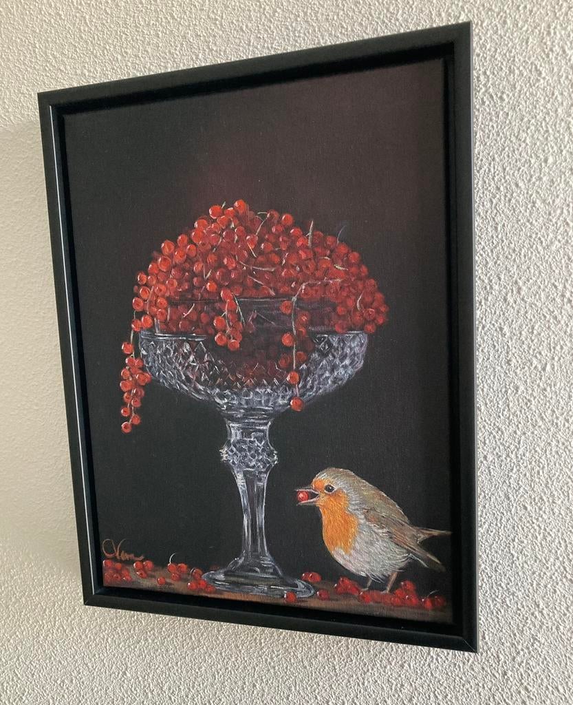 Olieverf schilderij “Pluk de dag”, Antiek en Kunst, Ophalen of Verzenden