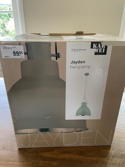 Jayden Hanglamp Karwei Groen nieuw in doos, Ophalen, Nieuw, Metaal, Minder dan 50 cm