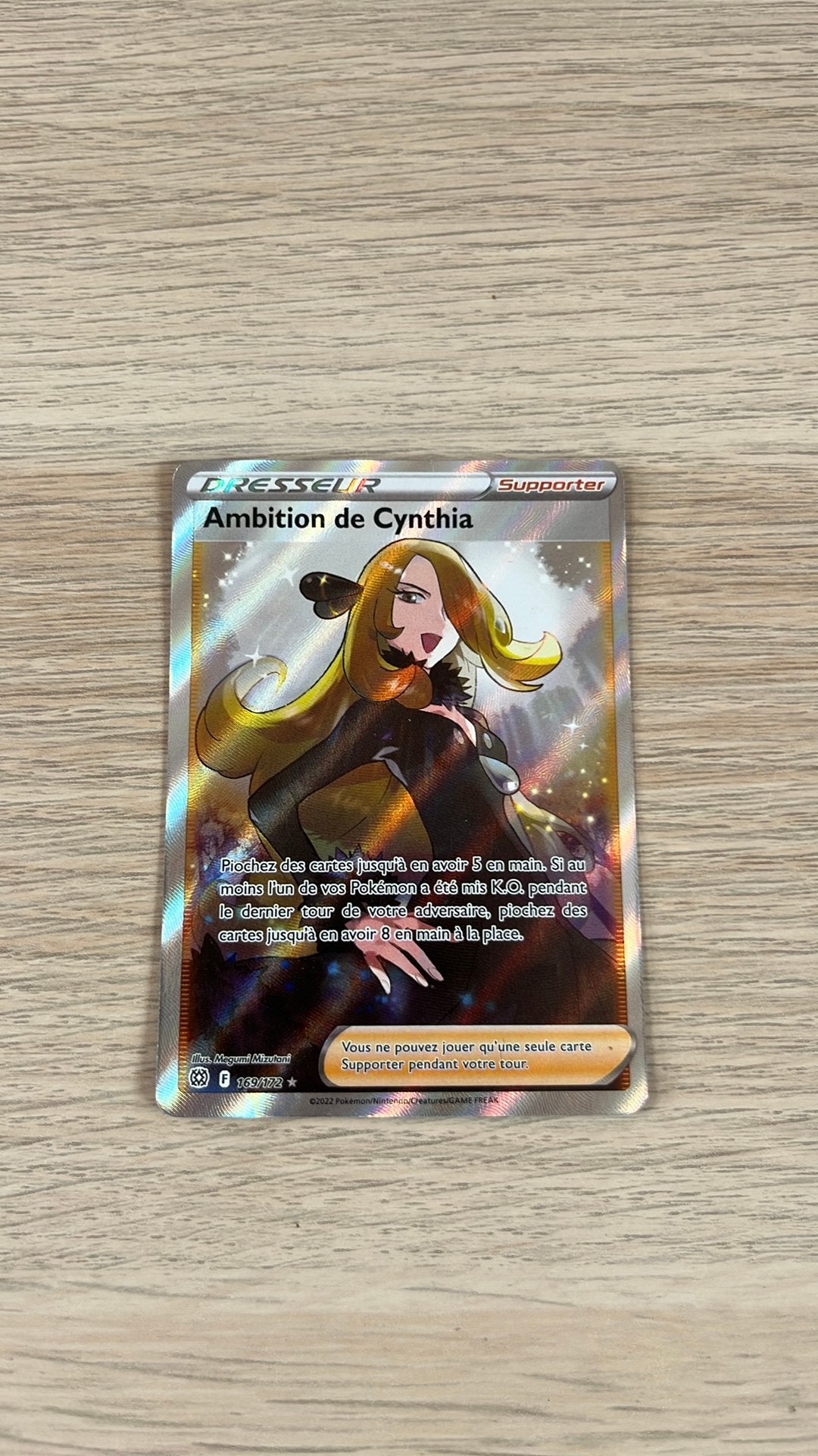 Ambition de Cynthia pokemon kaart, Hobby en Vrije tijd, Ophalen of Verzenden