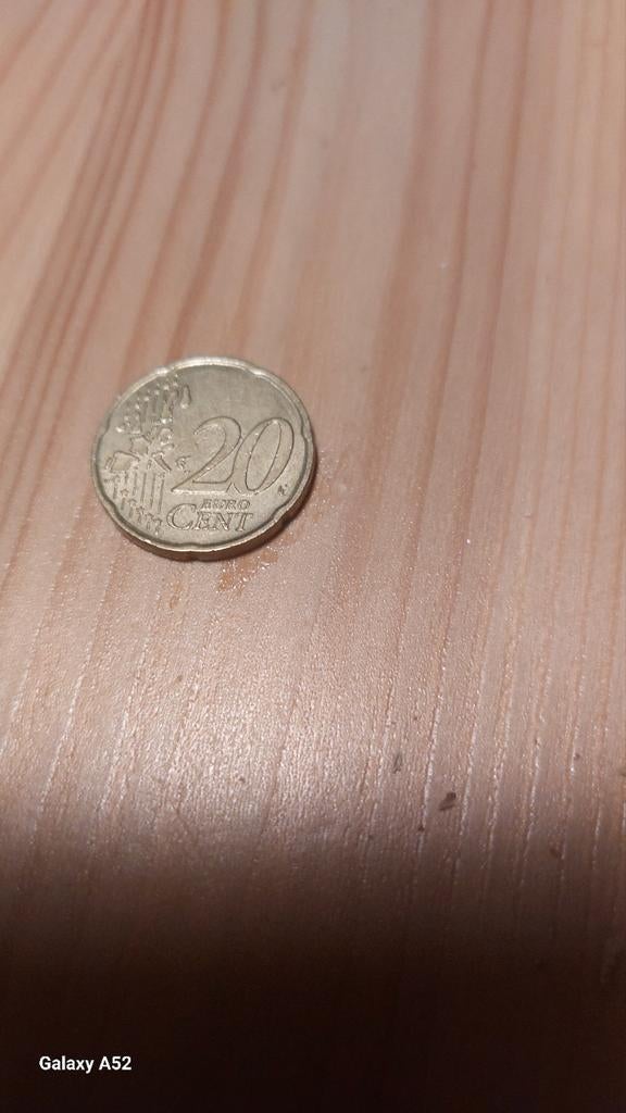 Zeldzame Italiaanse 20 cent munt uit 2002, Postzegels en Munten, Munten | Europa | Euromunten, Losse munt, 20 cent, Italië, Ophalen of Verzenden