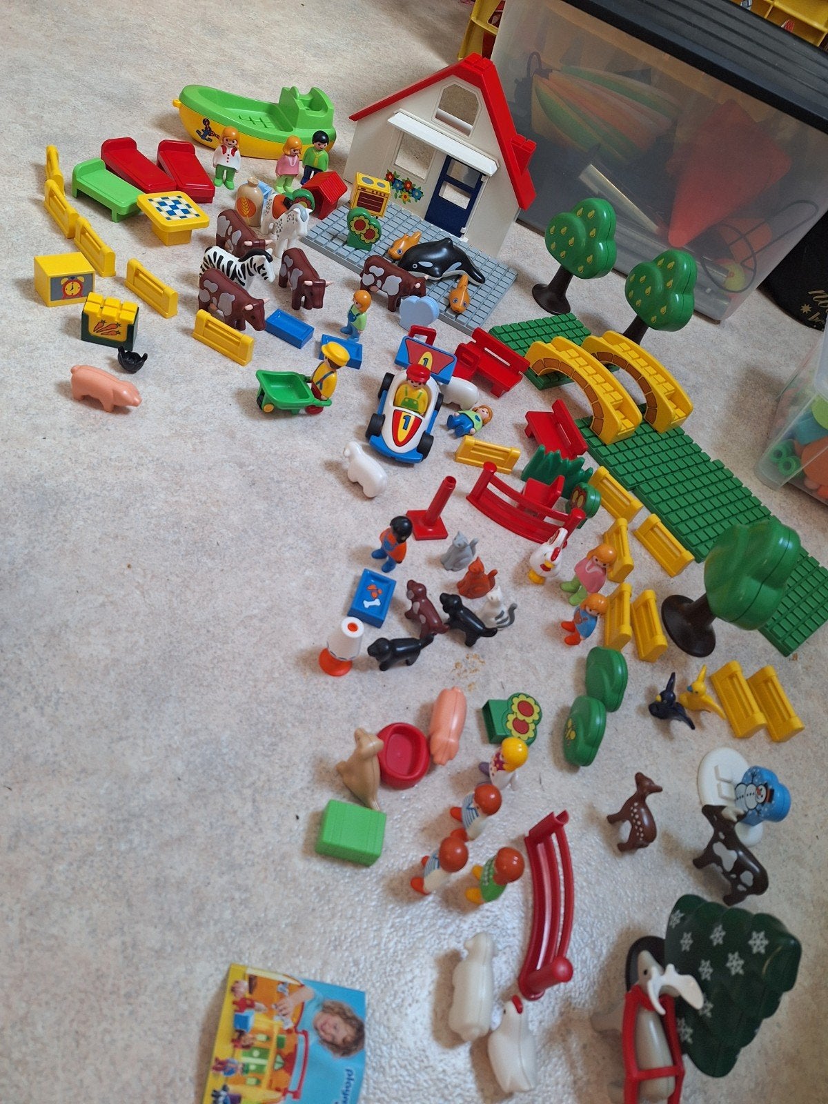 Grote Playmobil 123 set met boerderij, kerst en meer, Ophalen, Gebruikt, Jongen of Meisje