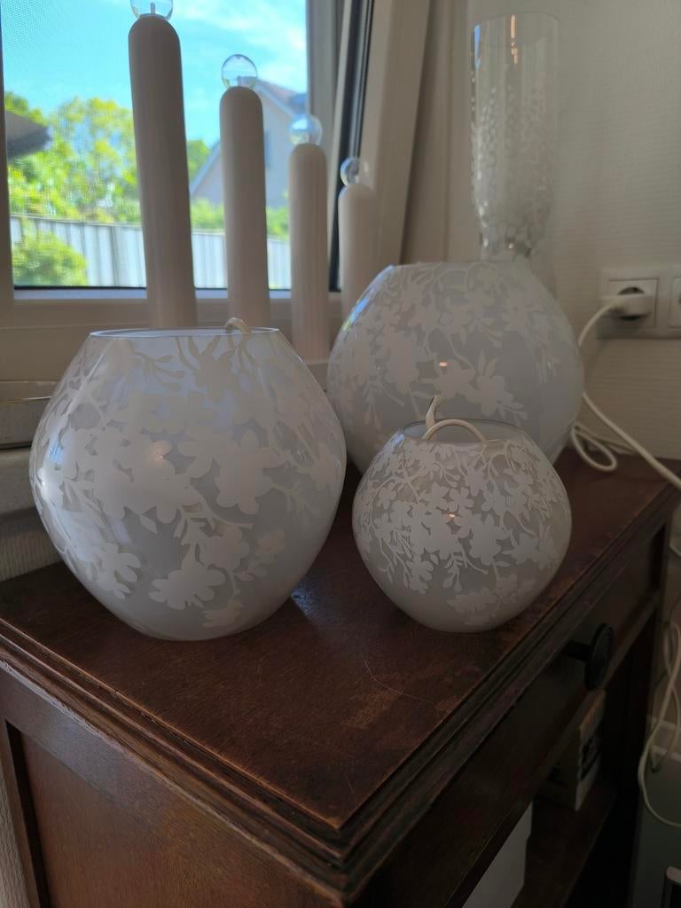 3x ikea knubbig lamp, Overige kleuren, Ophalen of Verzenden, Minder dan 50 cm, Glas