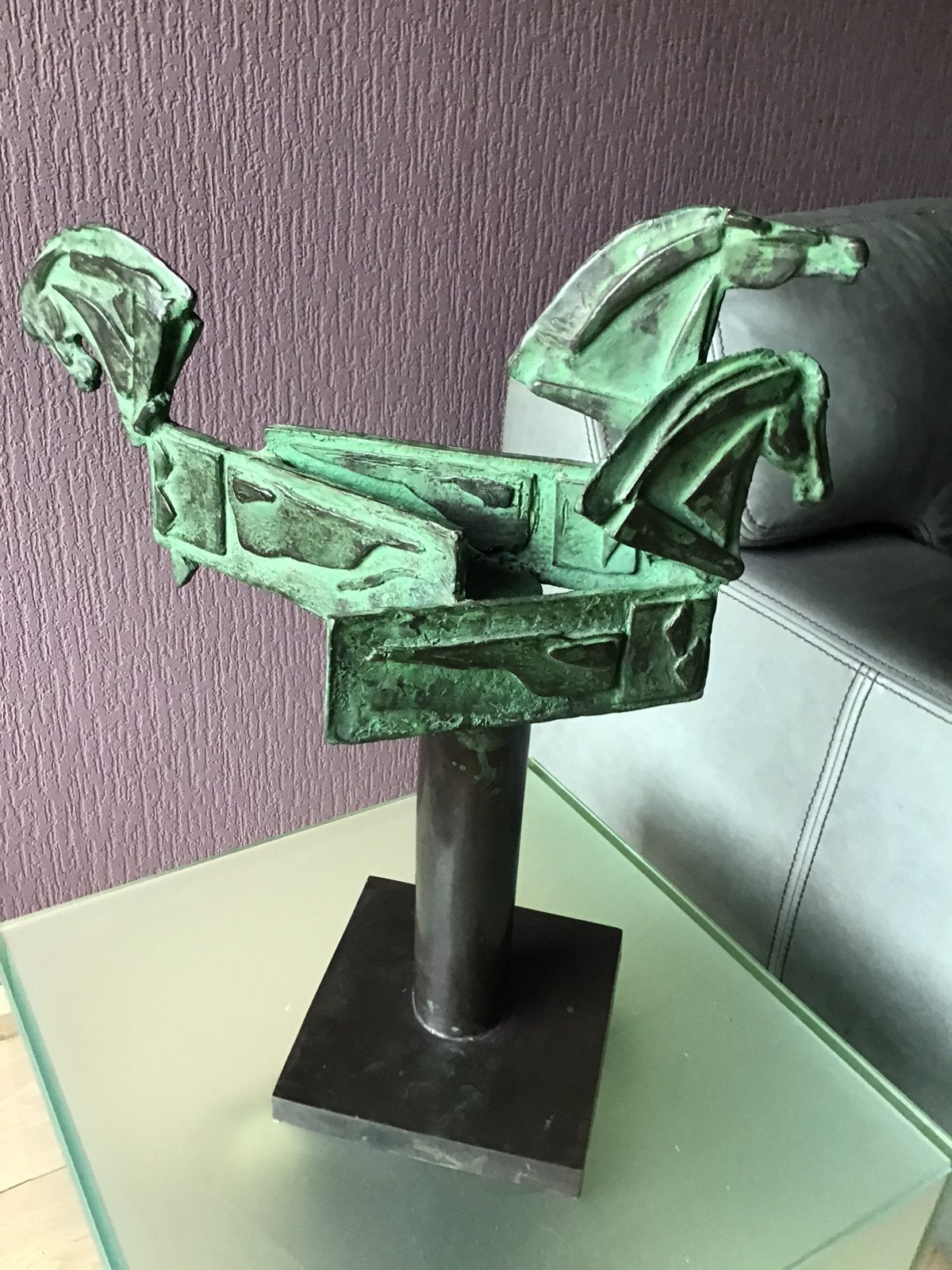 Eric Claus bronzen beeld / object  mooi platina 1992, Antiek en Kunst, Handgemaakt, Ophalen of Verzenden, Brons, Beeld