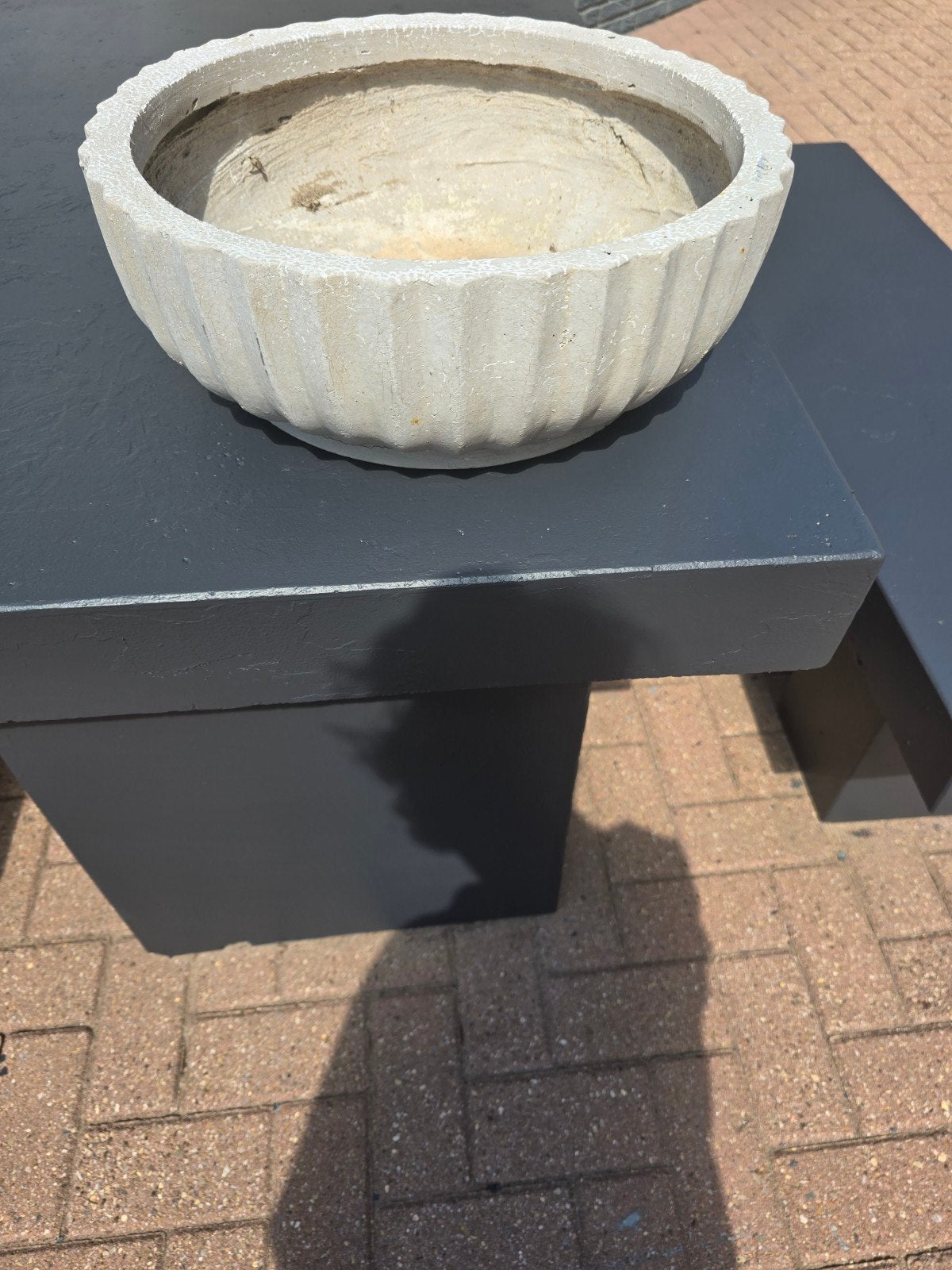Te koop bloempot Gilles grijs, Ophalen, Minder dan 30 cm, Minder dan 60 cm, Rond