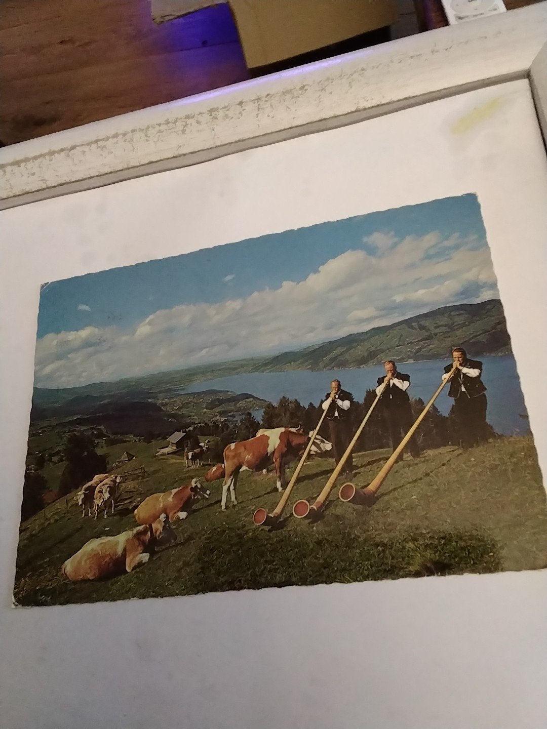 Oude ansichtkaart: Alphorn trio in Zwitserland, Ophalen of Verzenden, 1960 tot 1980, Gelopen
