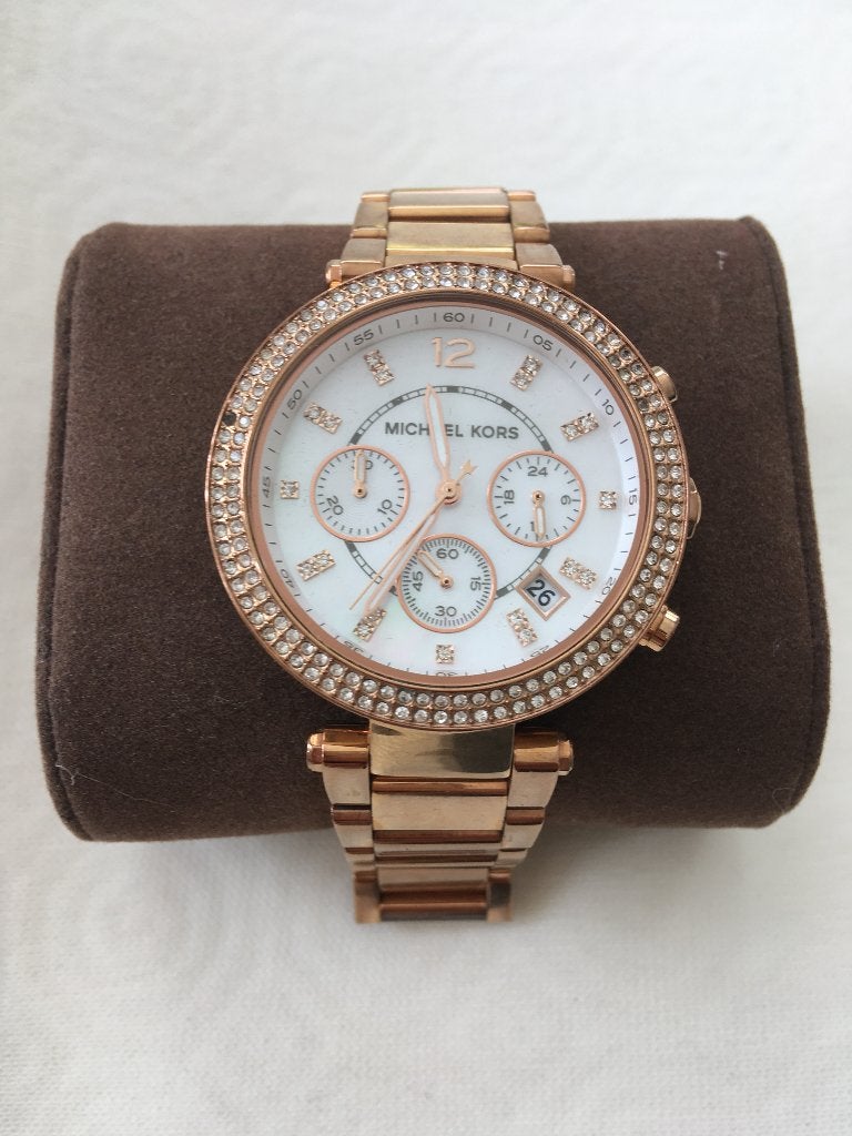 Michael Kors Rosé-goudkleurig horloge, Overige merken, Staal, Staal, Polshorloge