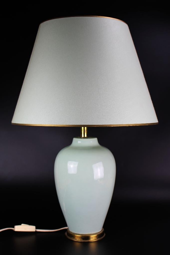 Celadon Chinees porseleinen tafellamp PROC klassieke lamp, Huis en Inrichting, Lampen | Tafellampen, Ophalen, 50 tot 75 cm, Geen