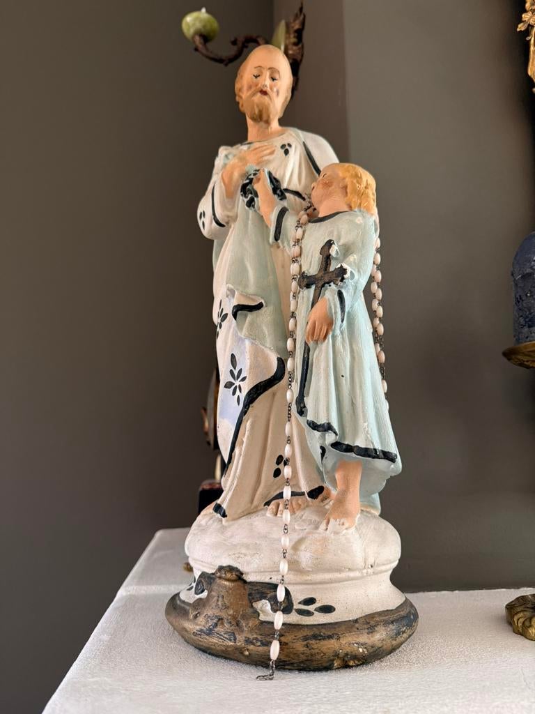 Gipsen heiligbeeld altaar stuk religieus, Ophalen of Verzenden