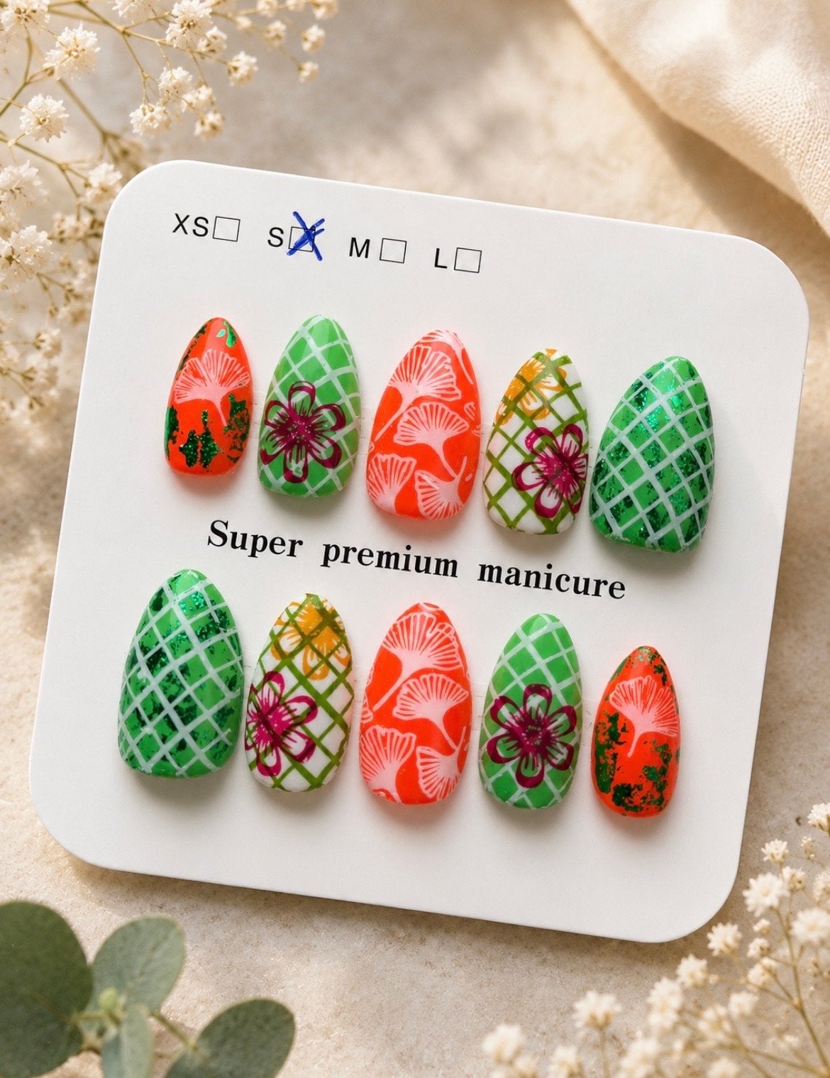 Almond vormige zachte Press on Nails -Super premium manicure, Ophalen of Verzenden, Nieuw, Overige typen