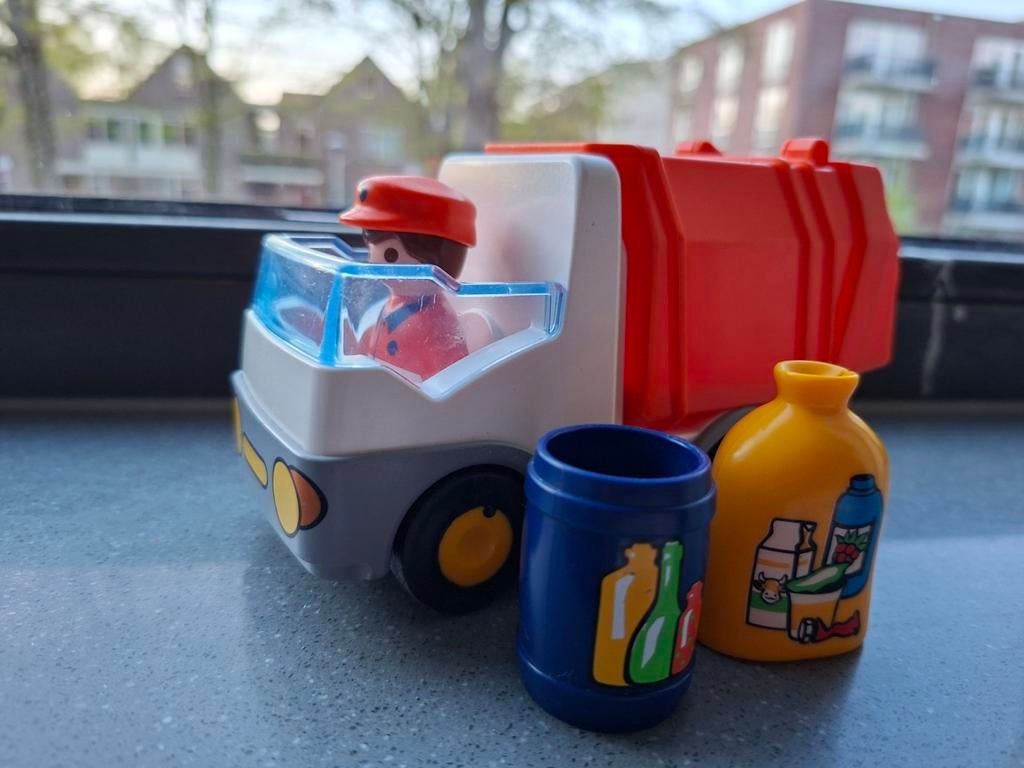 Playmobil Vuilniswagen met figuur en accessoires, Ophalen of Verzenden, Zo goed als nieuw, Jongen of Meisje