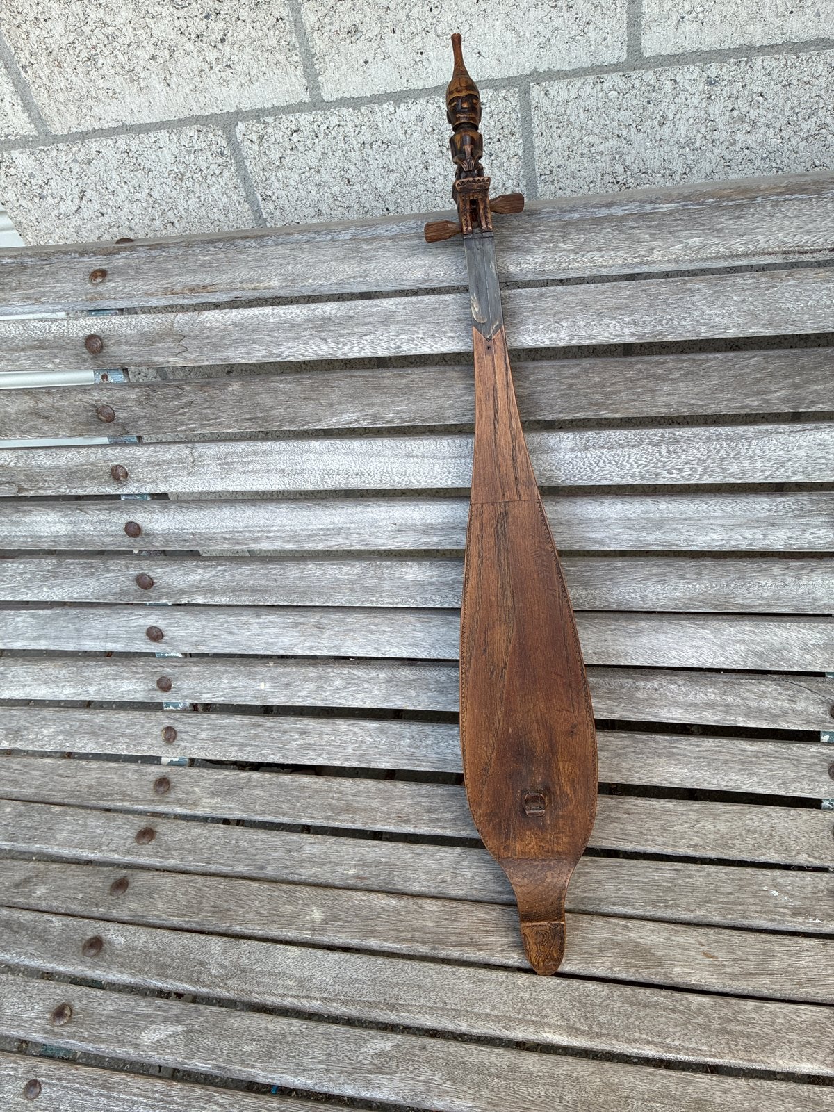Unieke handgesneden luit/saz/bouzouki - Decoratief, Ophalen of Verzenden, Gebruikt, Luit, Saz of Bouzouki
