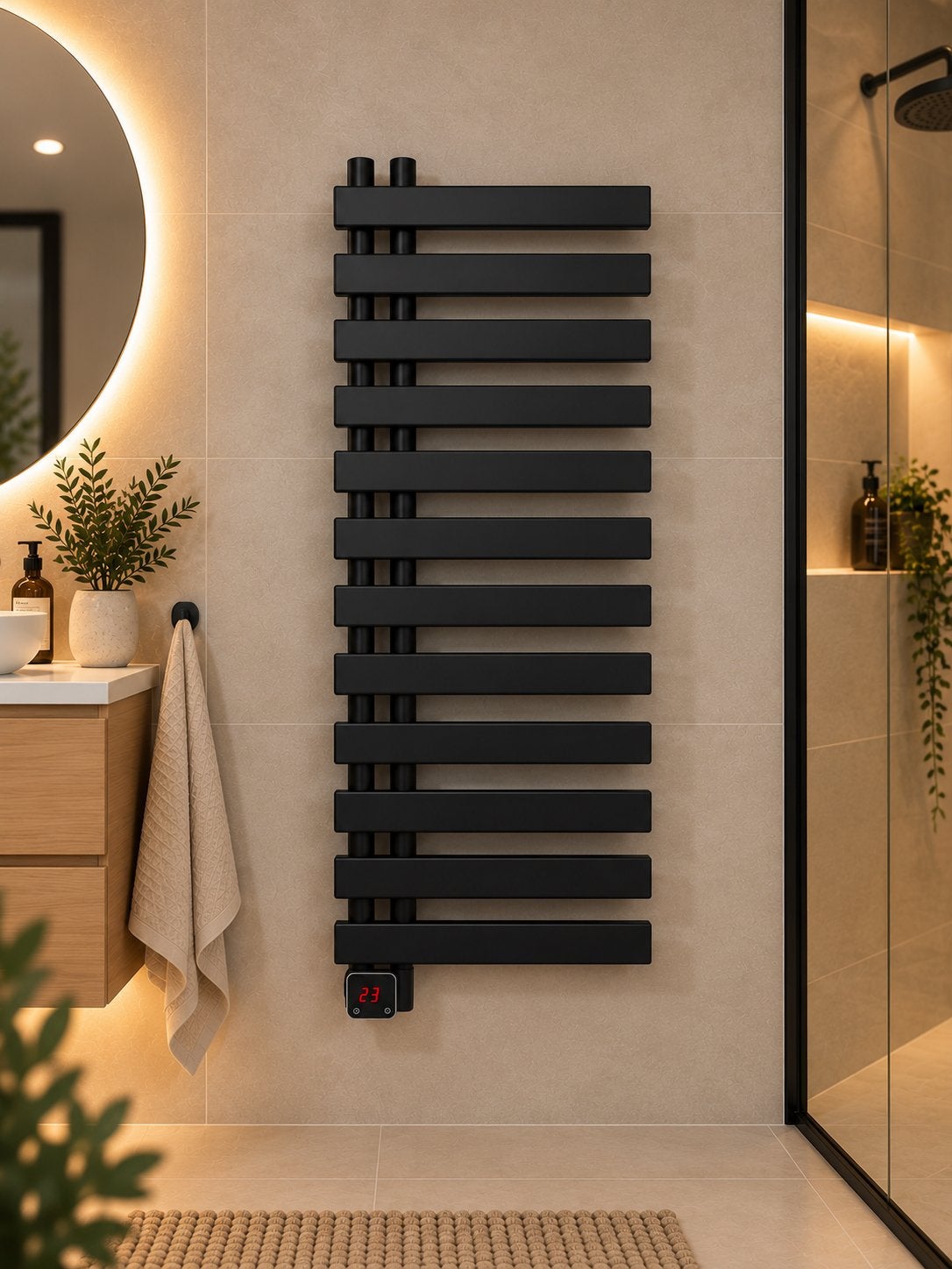 Elektrische radiator Violet Premium . 500x 1390 Zwart, Info@d-radiatoren.nl, Radiator, Minder dan 60 cm, Ophalen of Verzenden