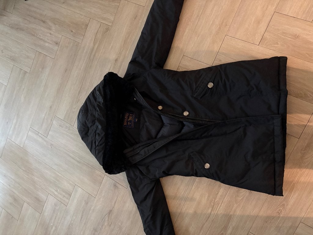 Woolrich parka dames winterjas, Ophalen, Zwart, Maat 42/44 (L), Woolrich