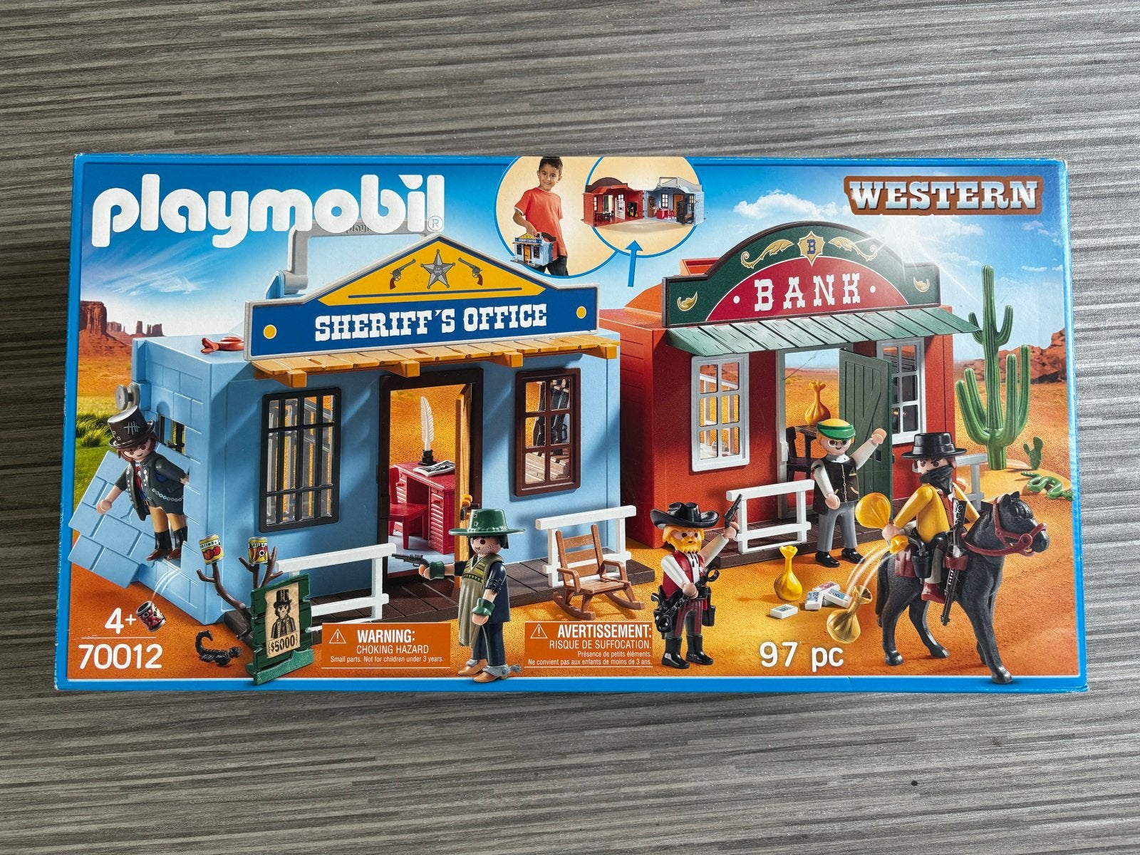 Playmobil Western Sheriff's Office & Bank (70012), Ophalen, Gebouw, Complete set, Zo goed als nieuw