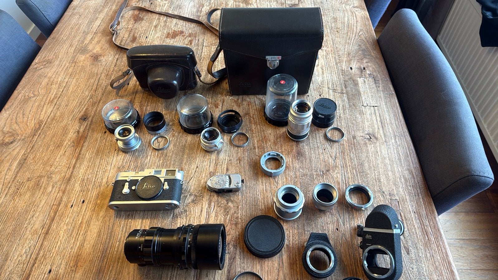 zeer complete leica m2 set, Audio, Tv en Foto, Fotocamera's Analoog, Ophalen, Zo goed als nieuw, Compact, Leica