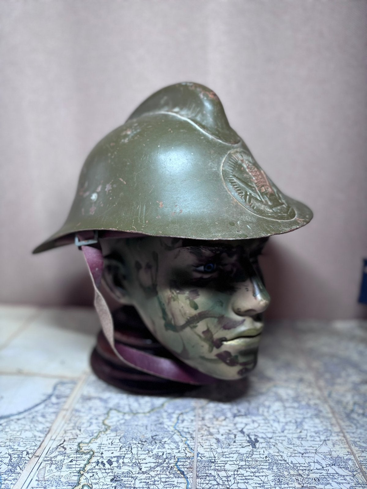 Vintage Sovjet Brandweerhelm – USSR Jaren 1950/1960 –, Verzamelen, Ophalen of Verzenden, Landmacht
