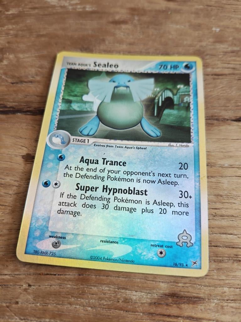 Sealeo 16/95 Reverse Holo - Team Aqua's Pokémon Kaart, Ophalen of Verzenden, Zo goed als nieuw, Losse kaart, Foil