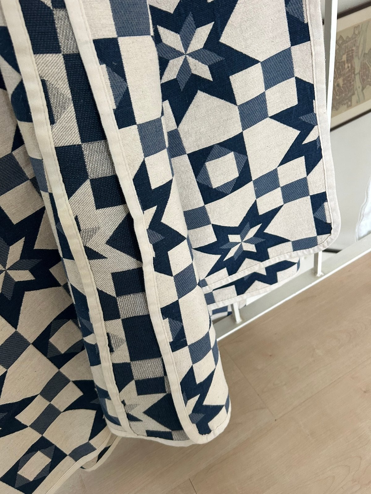 Plaid/ bedsprei, Ophalen, Blauw, Overige typen, Katoen