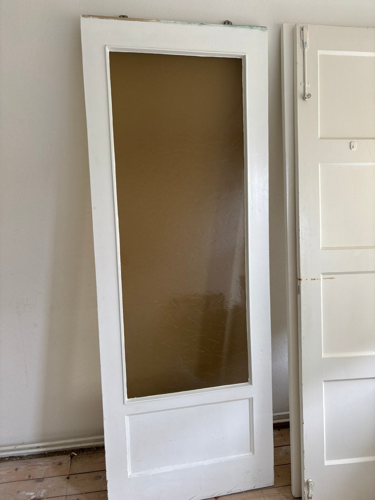Binnen deur met reliëf glas, Doe-het-zelf en Verbouw, Deuren en Horren, Gebruikt, Binnendeur, Ophalen of Verzenden, Glas