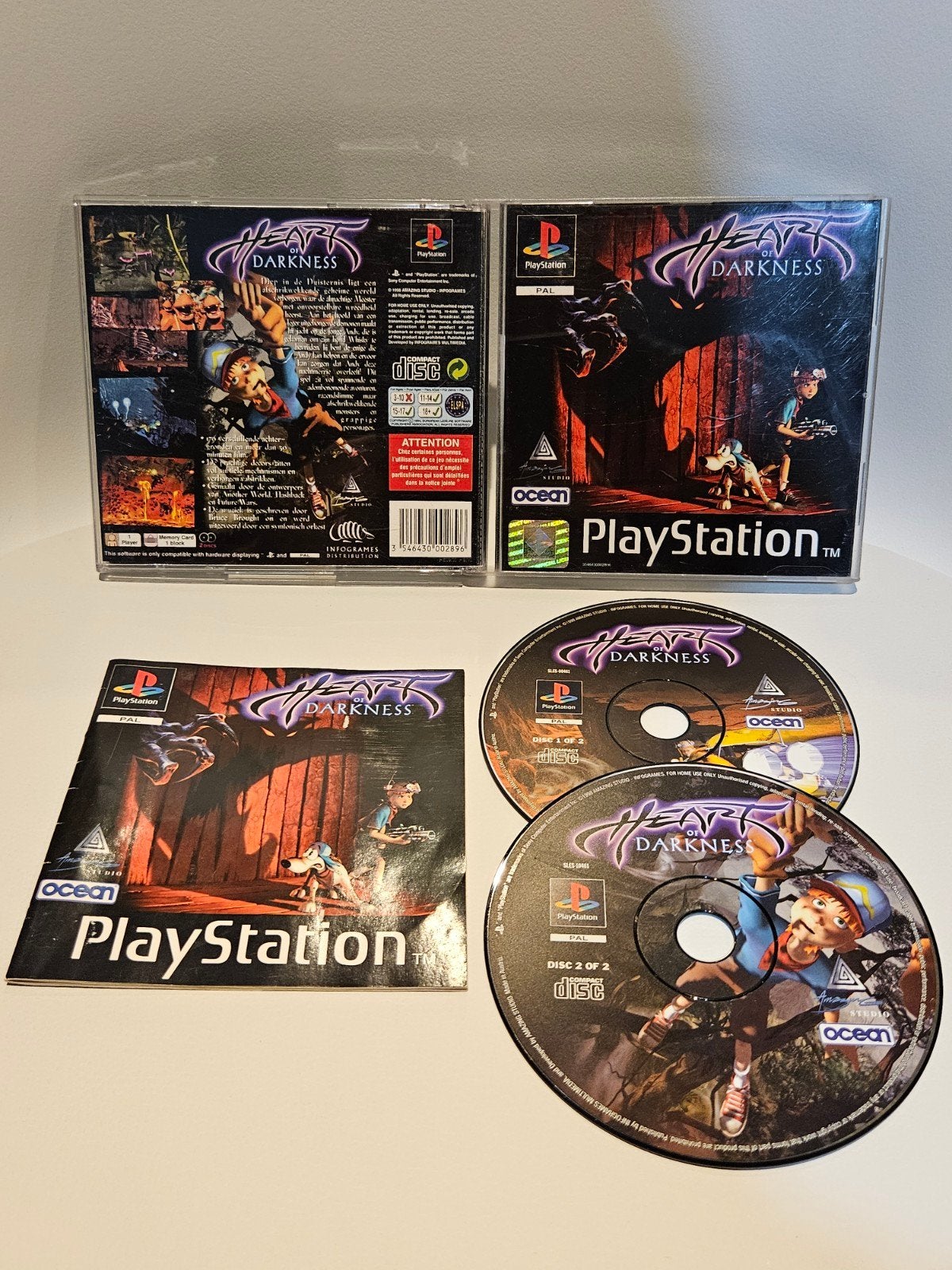 Heart of Darkness PS1, Spelcomputers en Games, Avontuur en Actie, 1 speler, Ophalen of Verzenden, Zo goed als nieuw