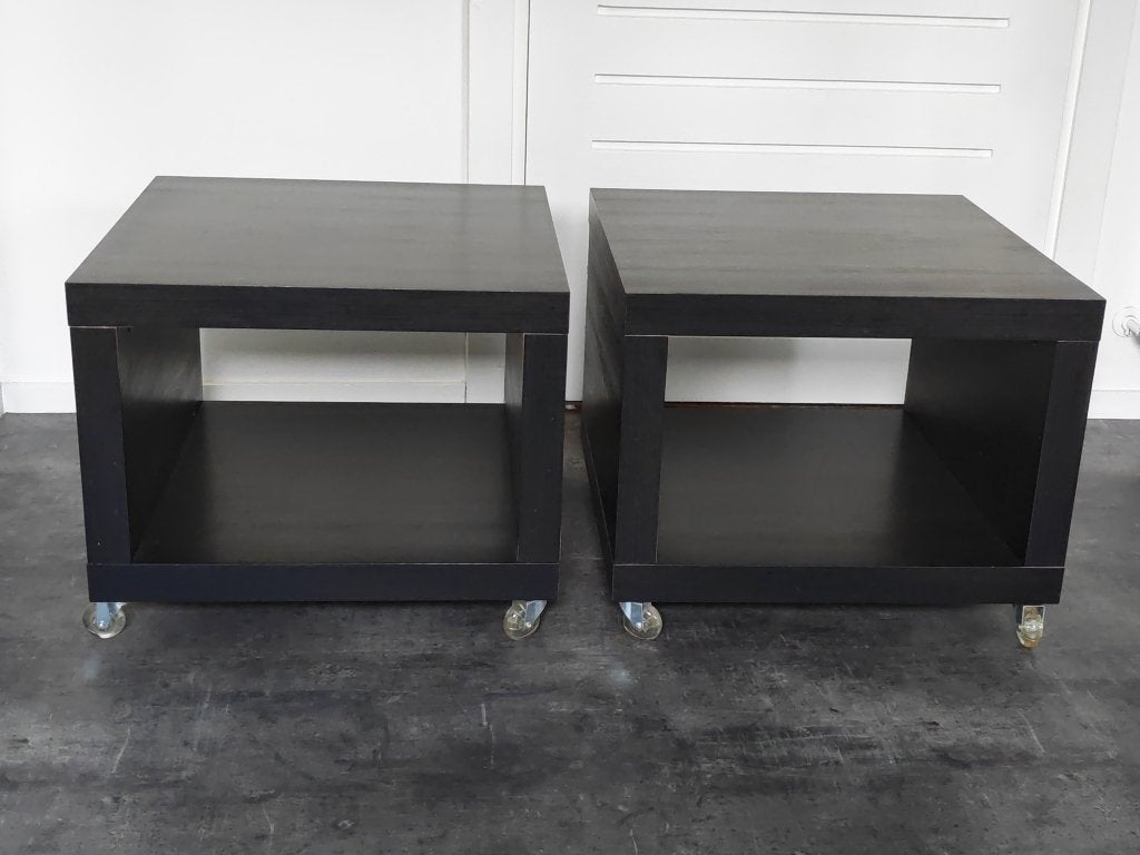 2 Ikea Lack Tafeltjes ZGAN, Ophalen, 50 tot 100 cm, Vierkant, 50 tot 100 cm