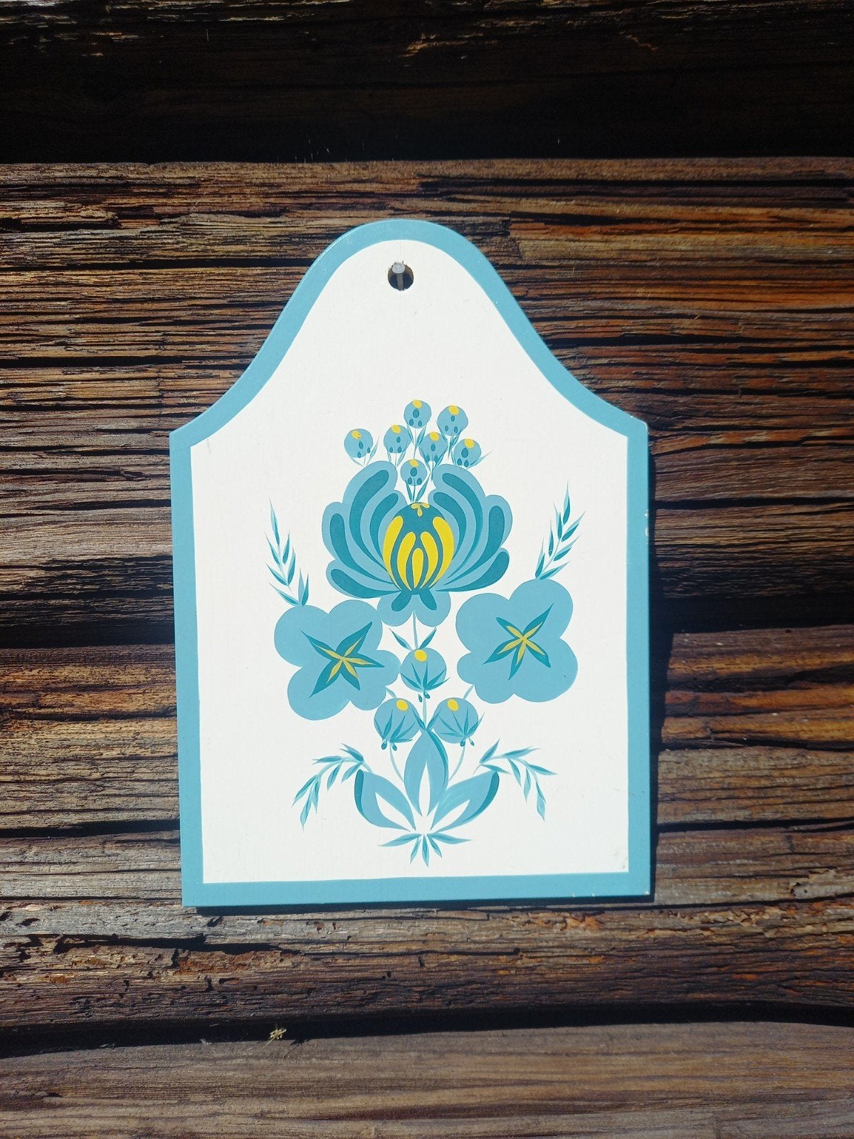 Zweedse houten snijplank Kurbits Dalarna schildering, '70-80, Ophalen of Verzenden