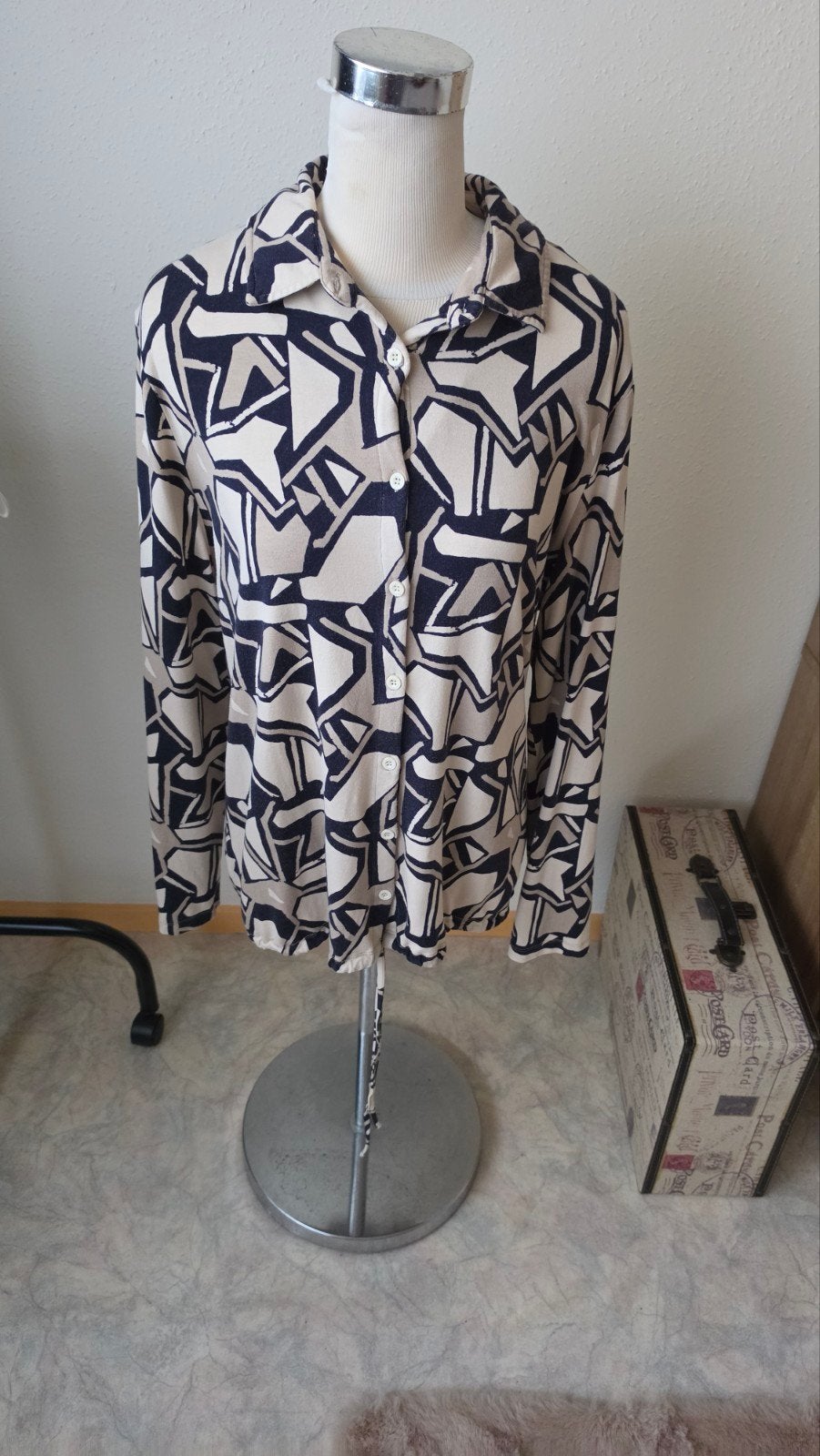 ZOSO Blouse met print - Maat XL, ZOSO, Beige, Maat 46/48 (XL) of groter, Ophalen of Verzenden