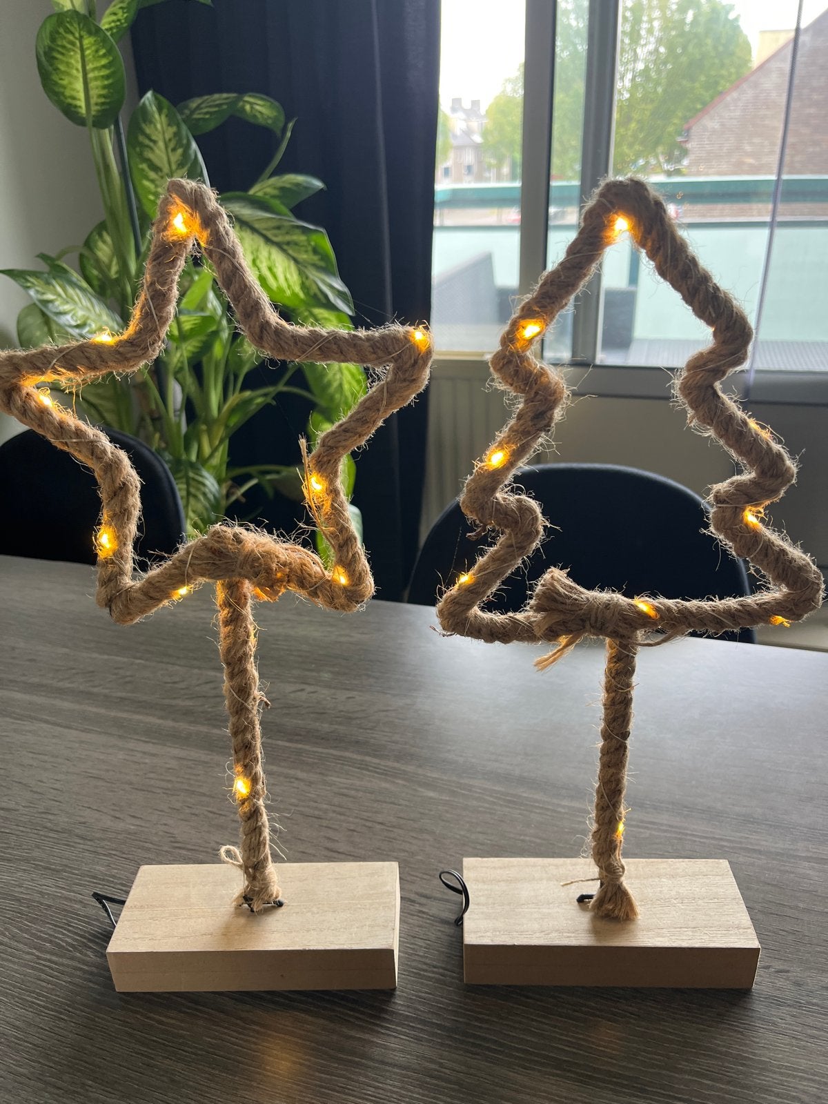 Kerst decoratie ster en kerstboom met lichtjes, Ophalen of Verzenden, Zo goed als nieuw