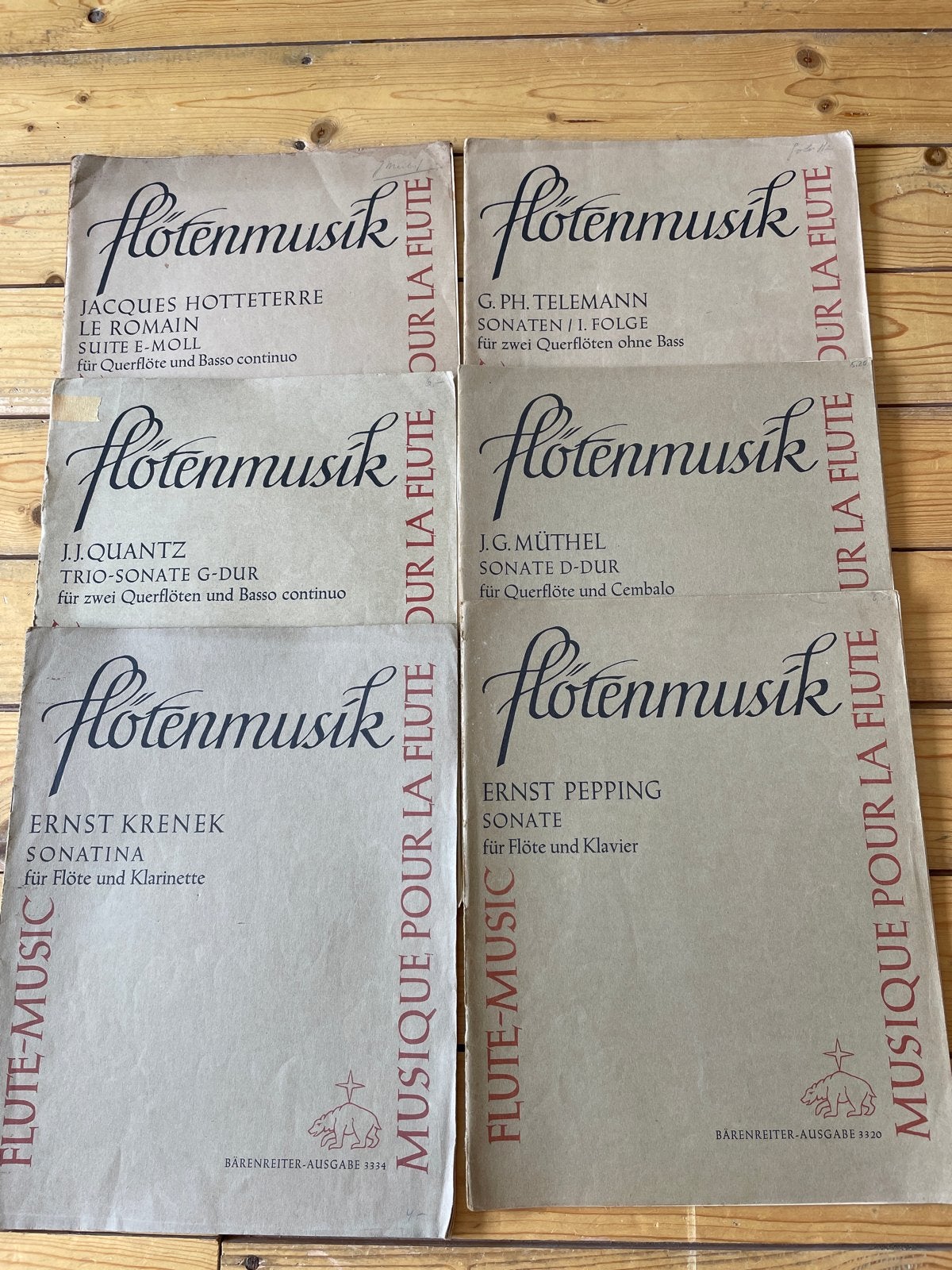 Fluitenmuziek bladmuziek collectie - Bärenreiter-Ausgabe, Gebruikt, Klassiek, Dwarsfluit of Piccolo, Ophalen of Verzenden