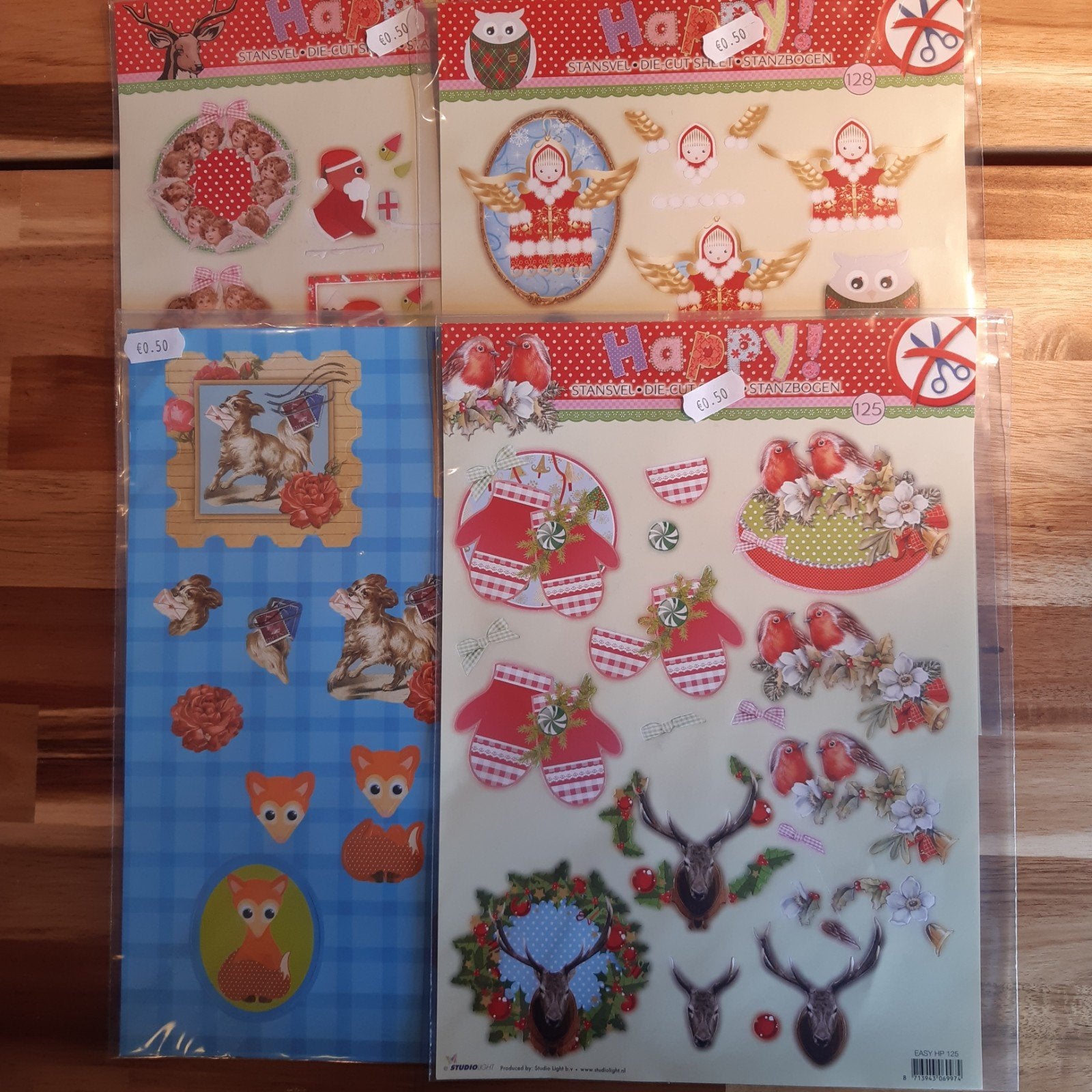 Nieuwe uitdrukvellen - set van 4 stuks, Hobby en Vrije tijd, Ophalen of Verzenden, Nieuw, Meerdere plaatjes