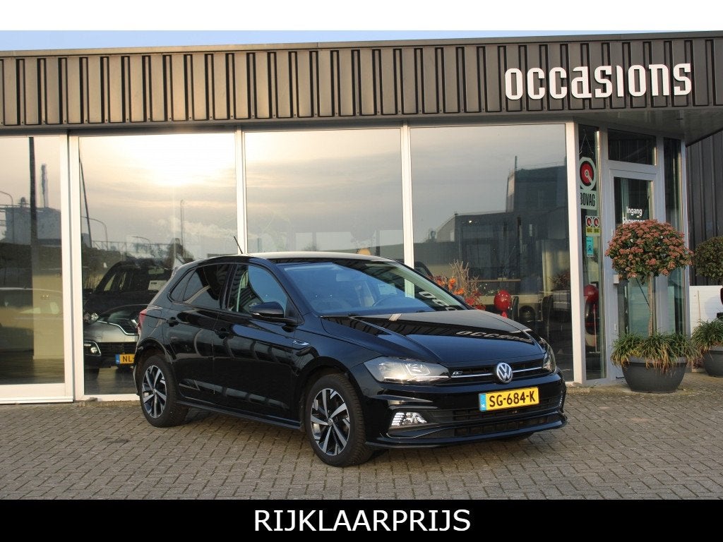 Volkswagen Polo 1.0 TSI Highline (bj 2018), 12 maanden, Euro 6, Zwart, Origineel Nederlands