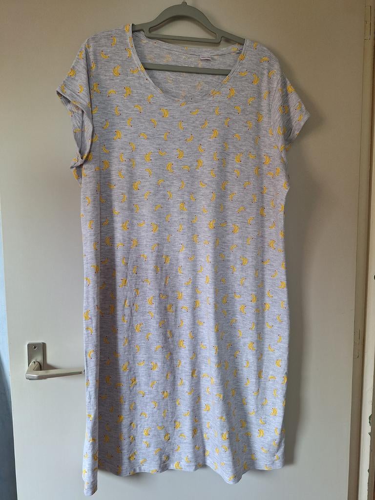 Nachtjapon met bananenprint, Esmara, Ophalen of Verzenden, Grijs, Nachtkleding