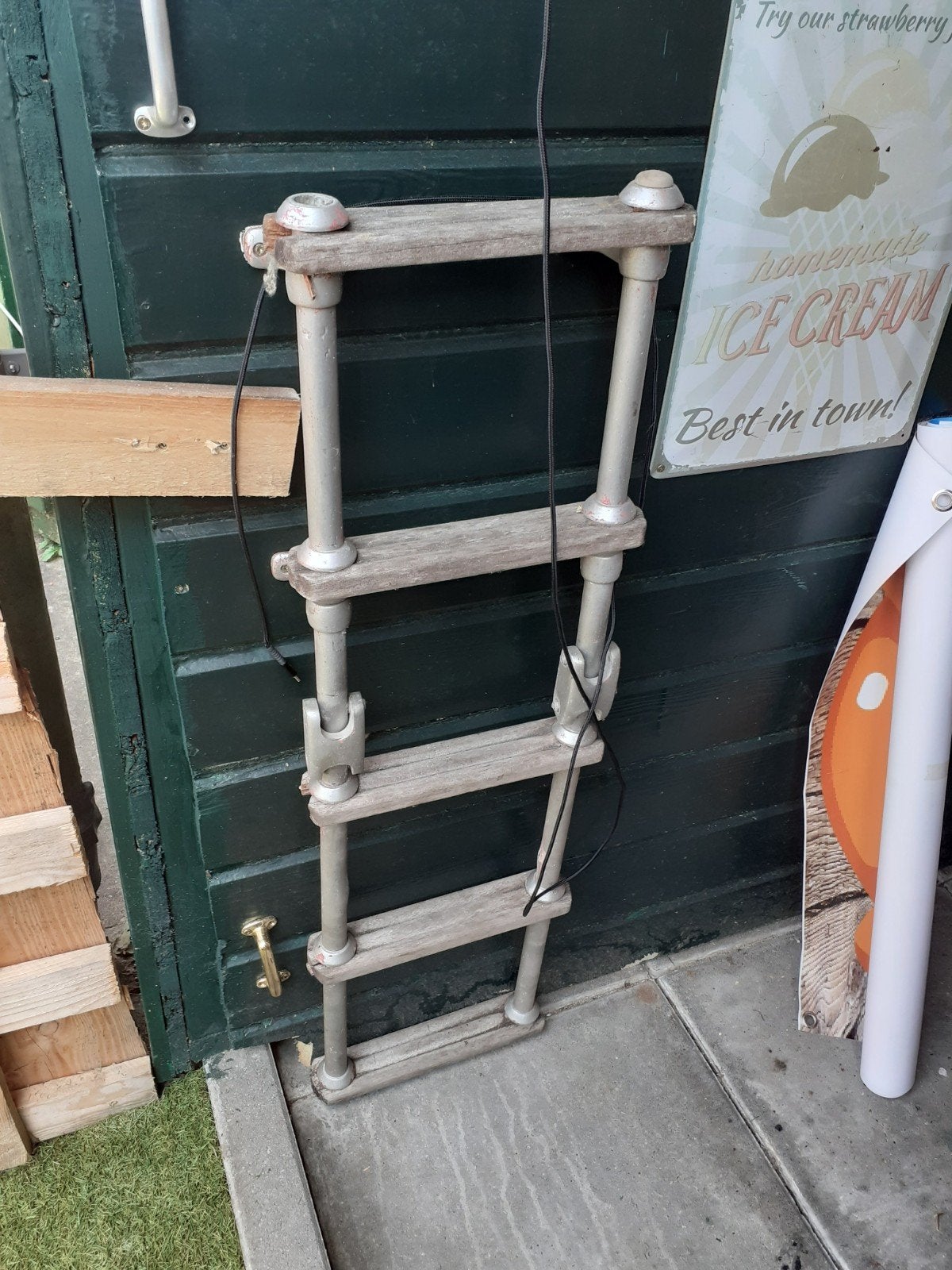Vintage houten trapje van boot., Ophalen, Gebruikt, Minder dan 2 meter