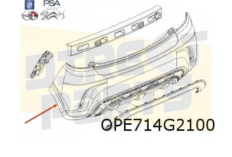 Opel Karl Rocks (3/17-9/19) achterbumper (te spuiten) Origin, Auto-onderdelen, Carrosserie en Plaatwerk, -, Verzenden, -, Opel