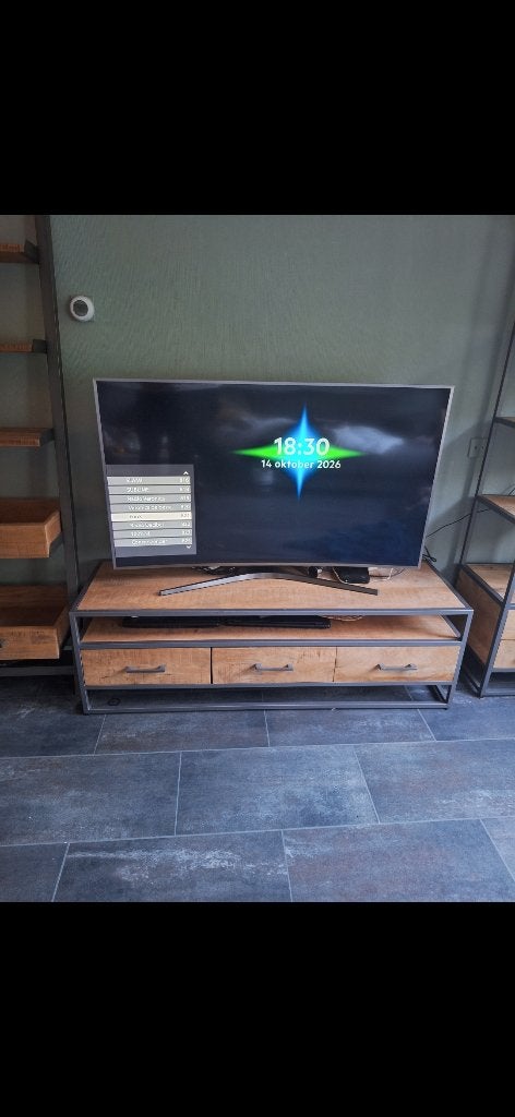 Romaro mangohouten meubels met metalen grijs onderstel, Ophalen