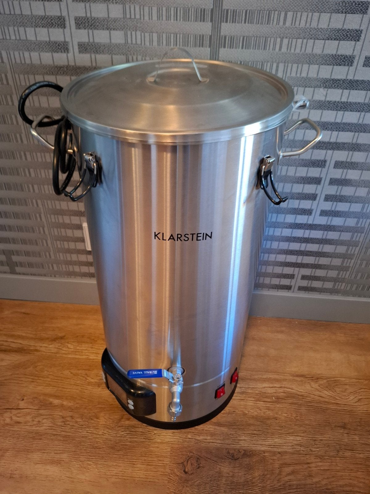 Klarstein Maischketel 30L - Bier Brouwketel met Koeler, Ophalen, Zilver, Zo goed als nieuw, Metaal