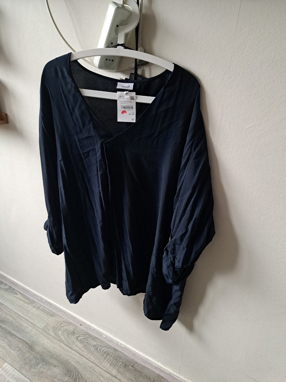 Donkerblauwe tuniek/blouse nieuw maat 48/50, Blauw, Maat 46/48 (XL) of groter, Nieuw, Ophalen of Verzenden