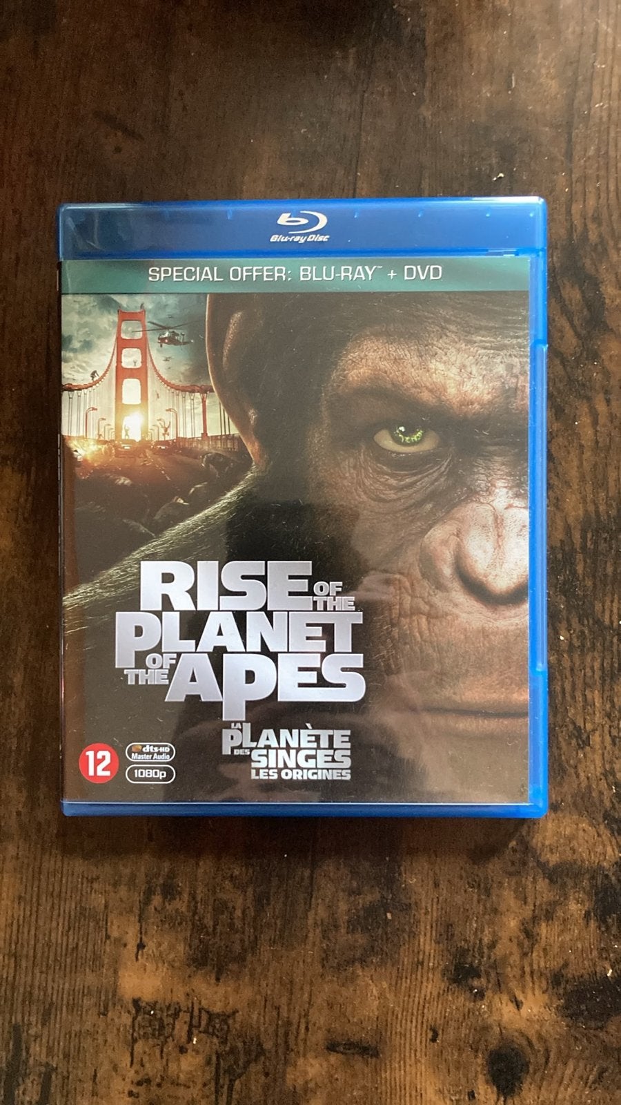 Rise of the Planet of the Apes Blu-ray + DVD, Cd's en Dvd's, Blu-ray, Ophalen of Verzenden, Zo goed als nieuw, Science Fiction en Fantasy