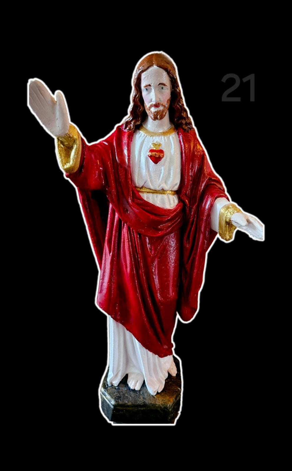 Jezus Christus Beeld - Heilig Hart - Religieuze Decoratie, Ophalen of Verzenden