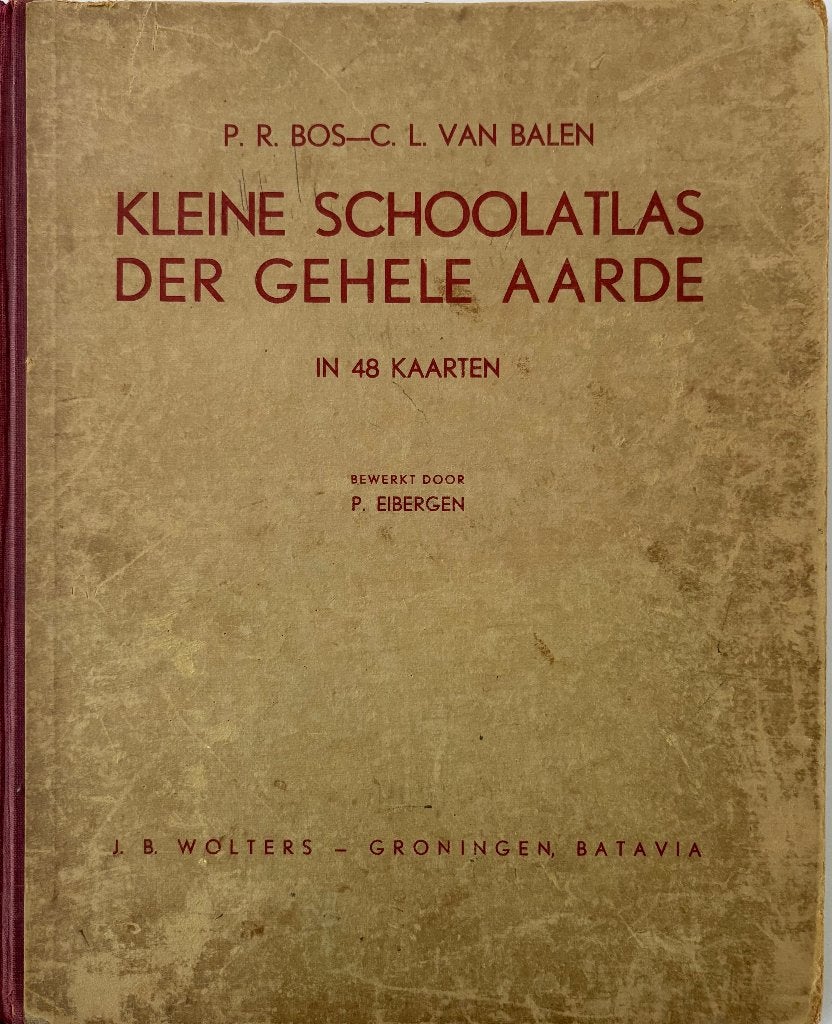 Kleine Schoolatlas der Gehele Aarde 1948 42e druk, Gelezen, Ophalen of Verzenden, Landkaart, 1800 tot 2000