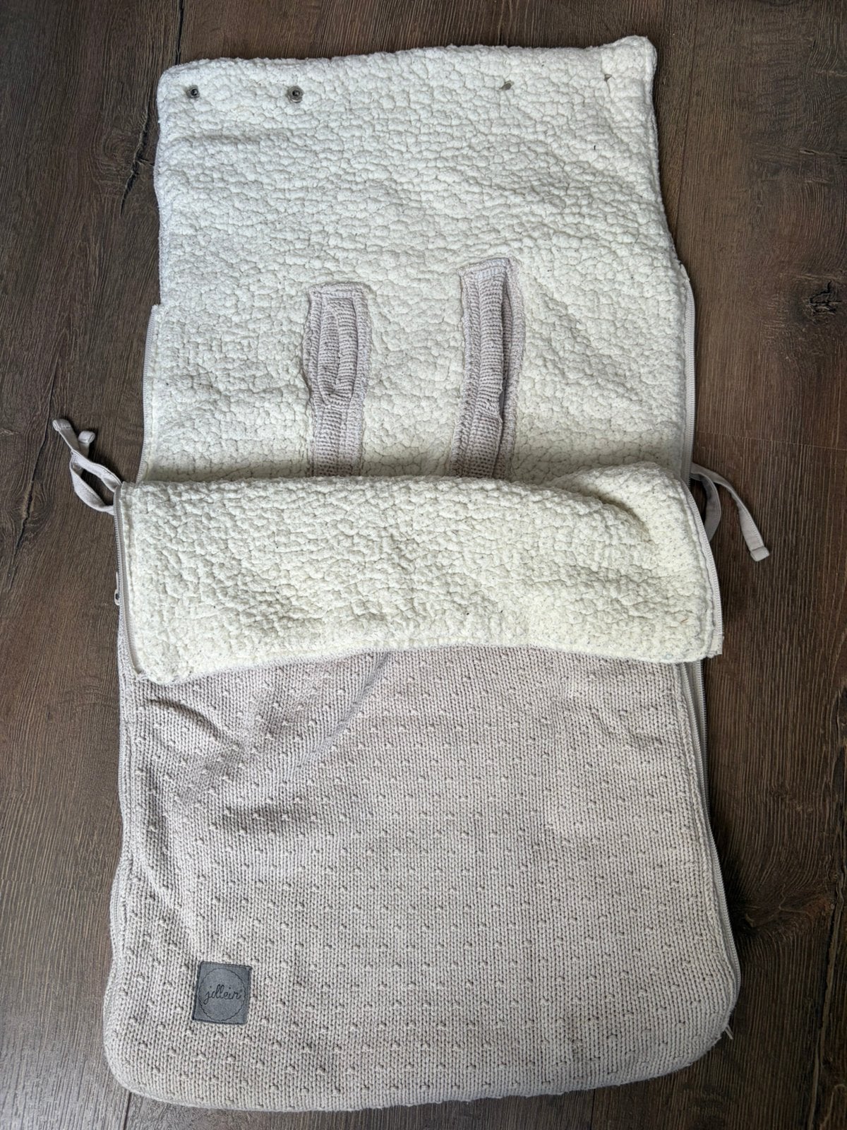 Jollein voetenzak maxi cosi beige knit, Kinderen en Baby's, Dekens, Slaapzakjes en Inbakerproducten, Jollein, Ophalen of Verzenden
