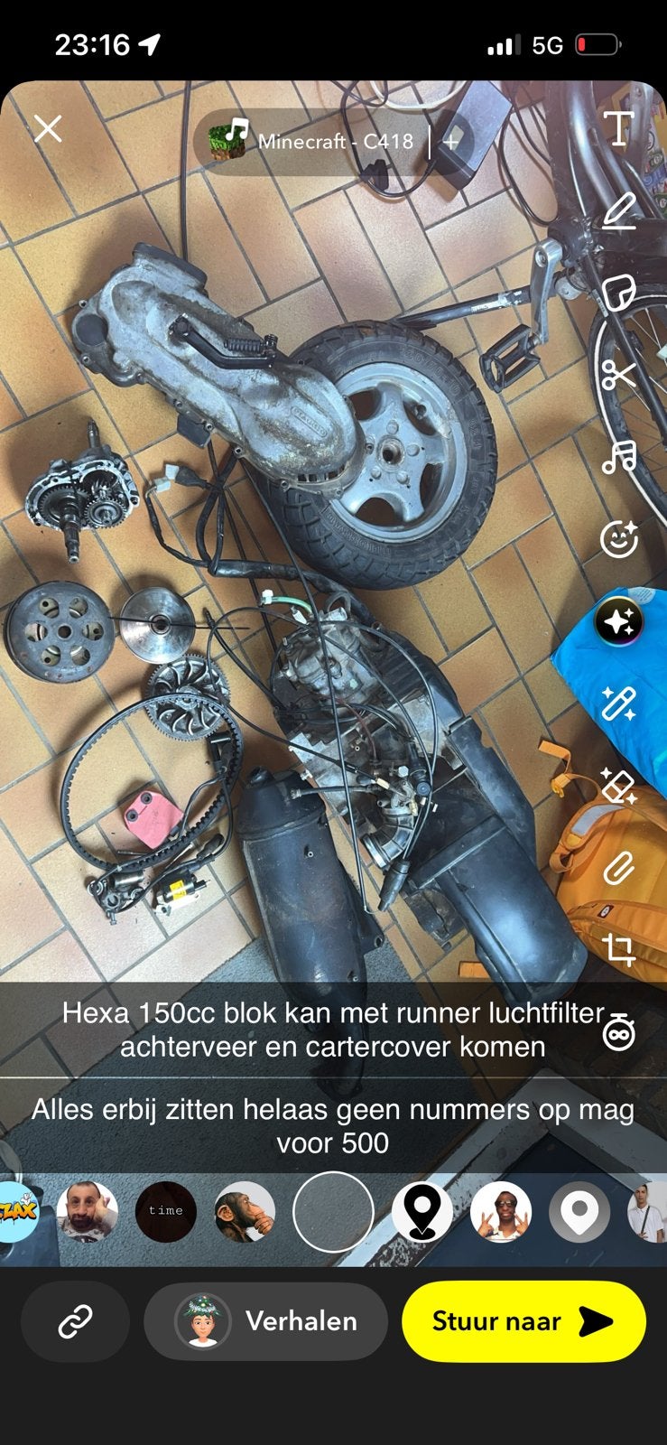 Piaggoo hexagon 150cc blok, Ophalen, Gebruikt, Blok