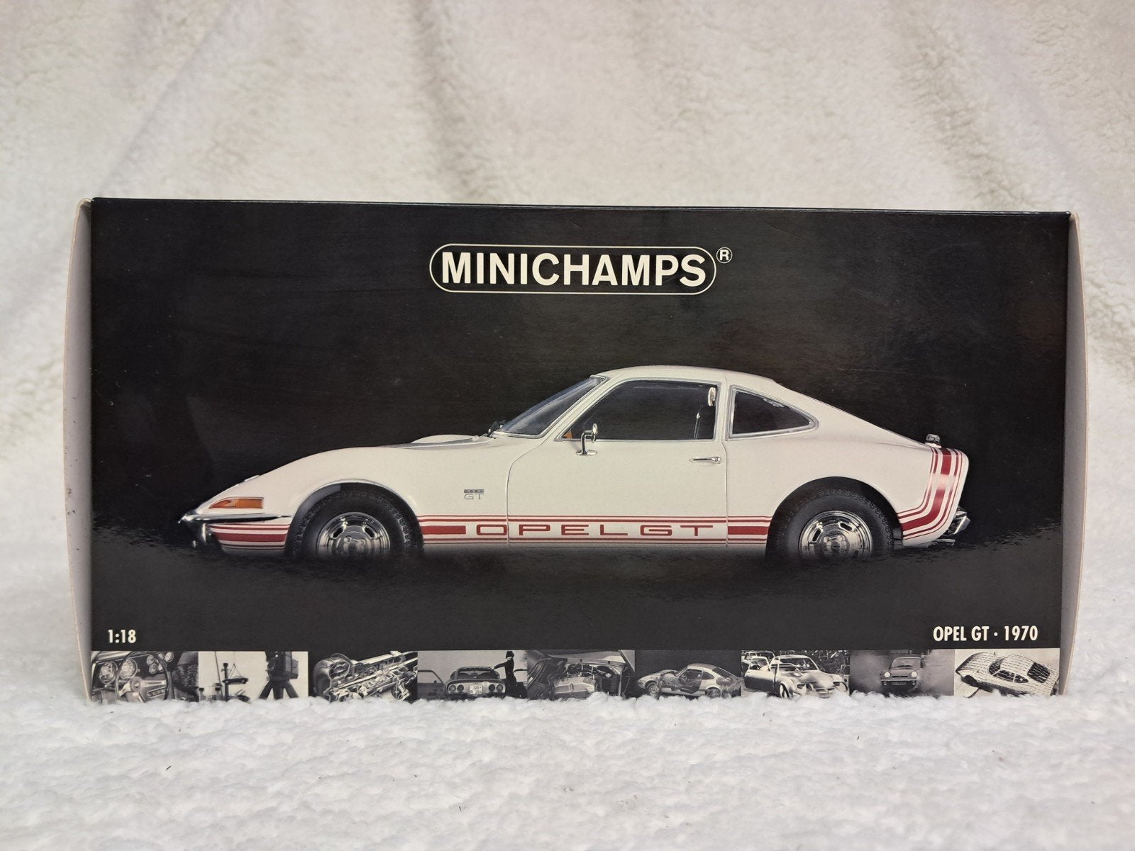 Minichamps Opel GT 1970 - Schaalmodel 1:18, Ophalen of Verzenden, Nieuw, Auto, MiniChamps