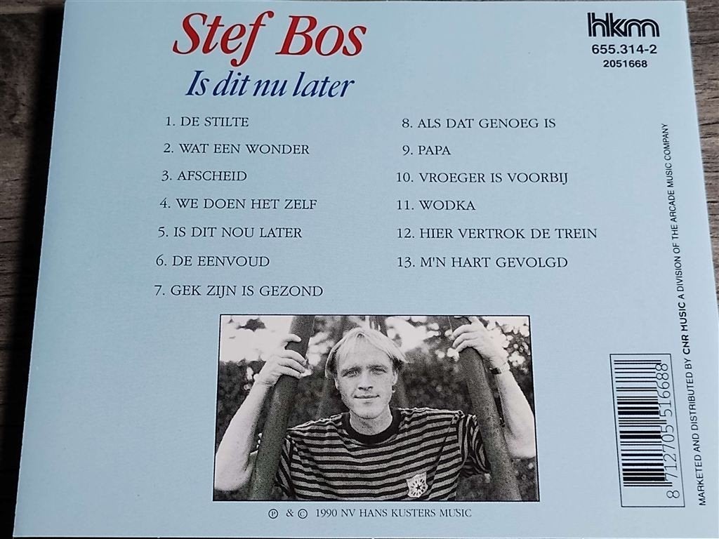 Stef Bos ‎– Is Dit Nu Later, Ophalen of Verzenden, Zo goed als nieuw, Levenslied of Smartlap