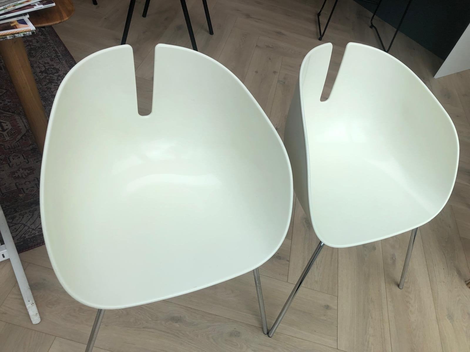2x Moroso Fjord stoel–Patricia Urquiola–designklassieker, Ophalen, Wit, Set, Stoel