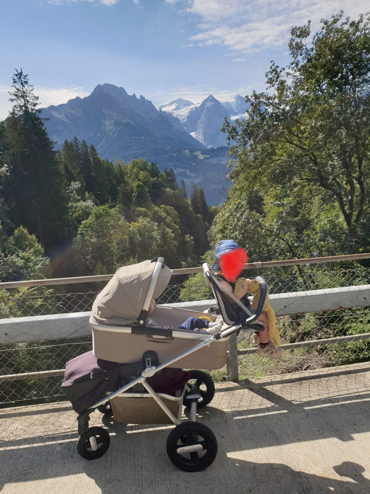 Complete kinderwagen Nuna, incl. Maxi Cosi en reiswieg, Kinderen en Baby's, Kinderwagens en Combinaties, Gebruikt, Verstelbare duwstang